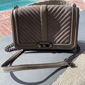 Rebecca Minkoff Chevron quilted suede crossbody